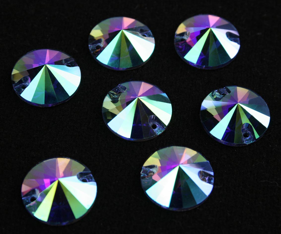 Sapphire AB színű kör alakú kristály