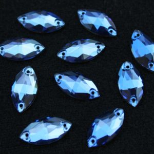 Sapphire színű zabszem alakú kristály