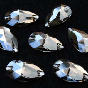 Silver Shade színű csepp alakú kristály