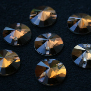 Smoked Topaz színű kör alakú kristály