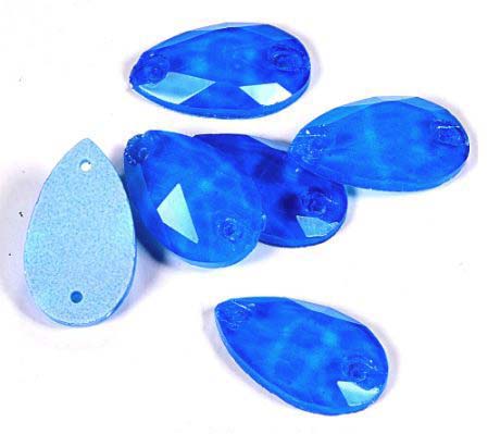 Neon Blue színű csepp alakú kristály