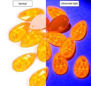 Neon Light Orange színű csepp alakú kristály