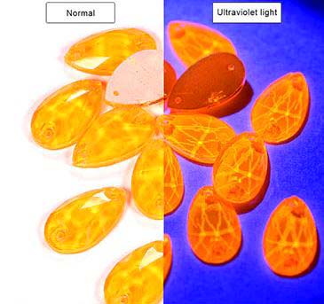 Neon Light Orange színű csepp alakú kristály