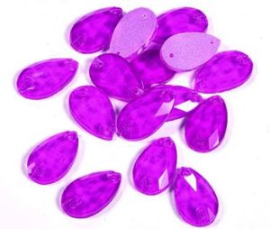 Neon Purple színű csepp alakú kristály