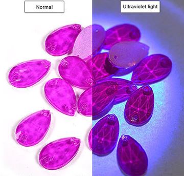 Neon Purple színű csepp alakú kristály