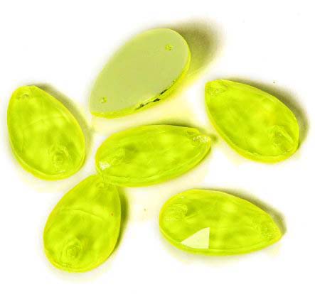 Neon Yellow színű csepp alakú kristály