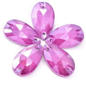 Rose Opal színű csepp alakú kristály