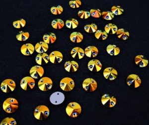 Gold AB színű kör alakú kristály