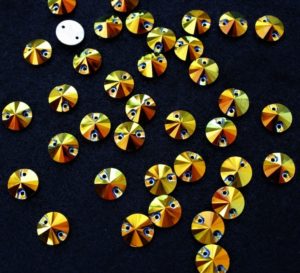 Gold AB színű kör alakú kristály