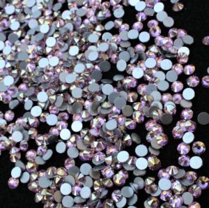 Light Rose Shimmer ragasztható kristálykő