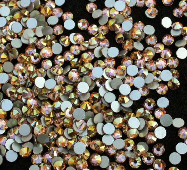 Light Peach Shimmer ragasztható kristálykő