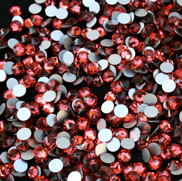 Padparadscha színű ragasztható kristálykő