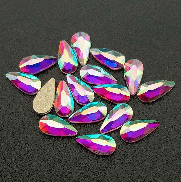 Strassz, ragasztható formakő Crystal AB színben