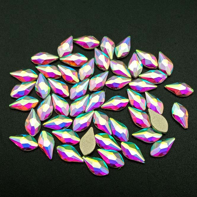 Strassz, ragasztható formakő Crystal AB színben