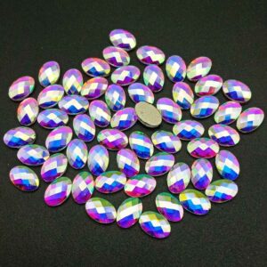 Strassz, ragasztható formakő Crystal AB színben