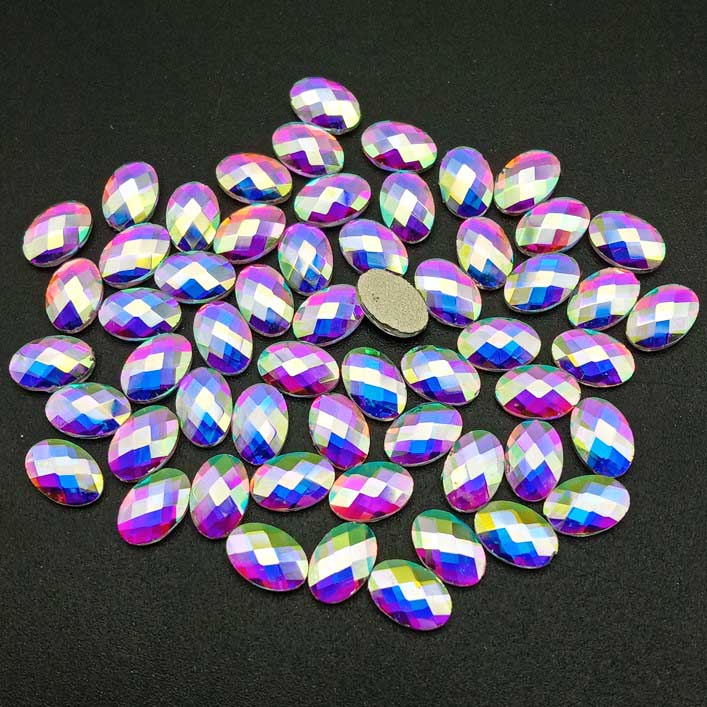 Strassz, ragasztható formakő Crystal AB színben