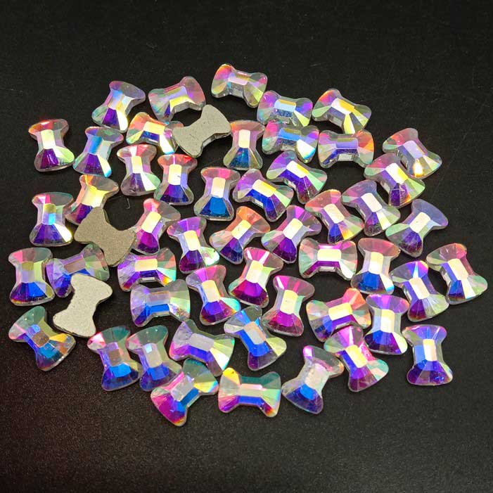 Strassz, ragasztható formakő Crystal AB színben