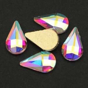 Strassz, ragasztható formakő Crystal AB színben