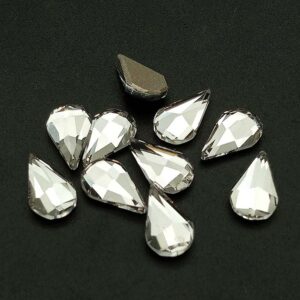 Strassz, ragasztható formakő Crystal színben