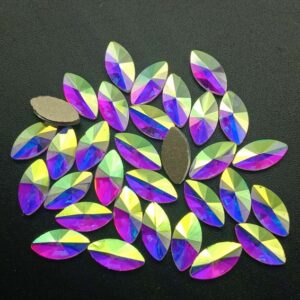 Strassz, ragasztható formakő Crystal AB színben