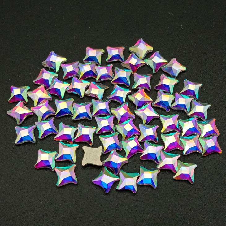 Strassz, ragasztható formakő Crystal AB színben