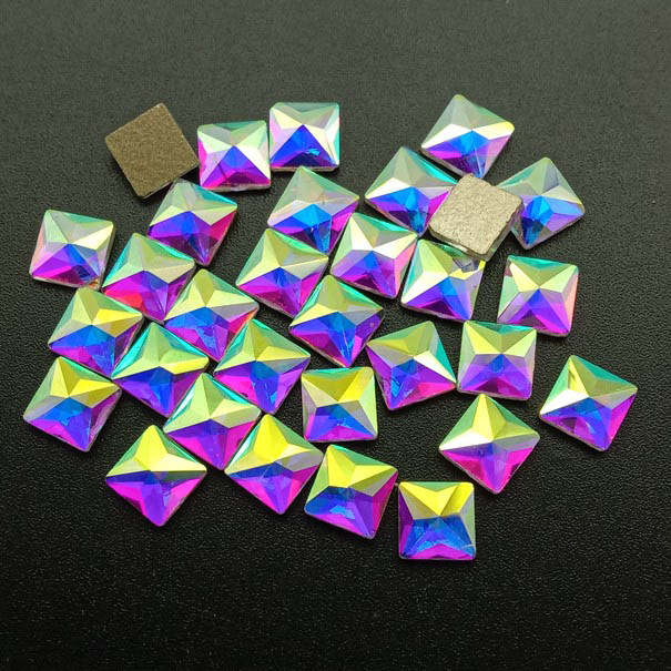 Strassz, ragasztható formakő Crystal AB színben