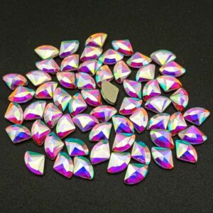 Strassz, ragasztható formakő Crystal AB színben