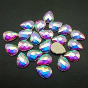 Strassz, ragasztható formakő Crystal AB színben