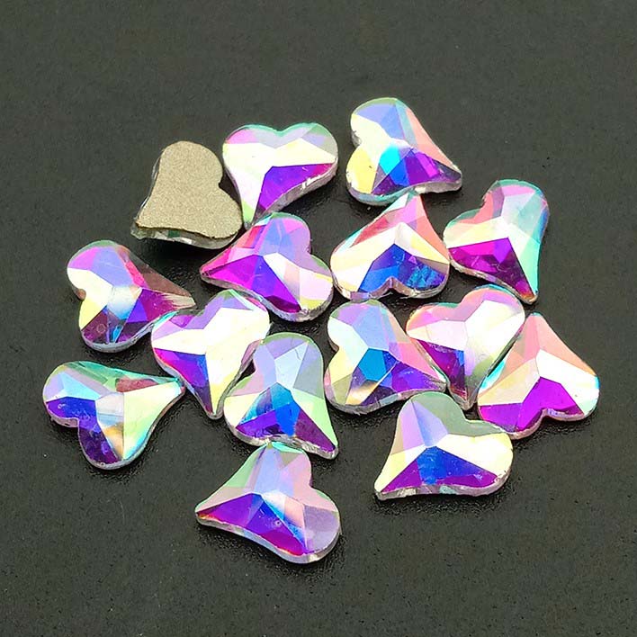 Strassz, ragasztható formakő Crystal AB színben