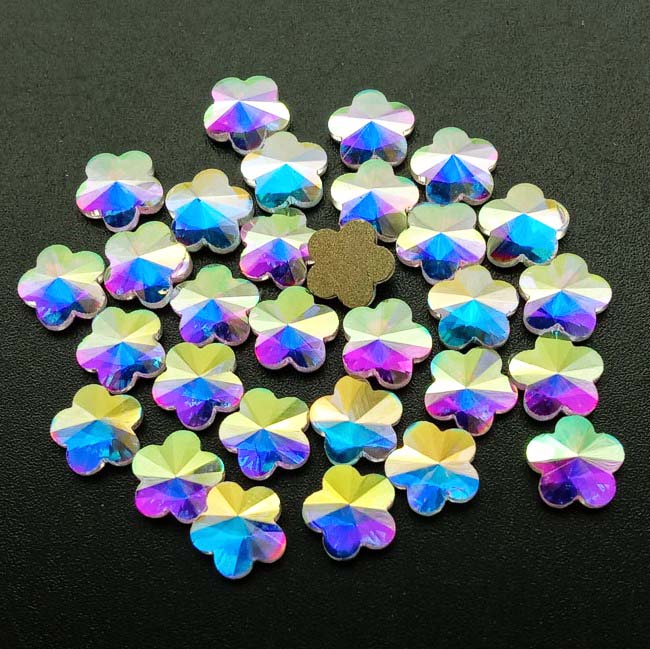 Strassz, ragasztható formakő Crystal AB színben