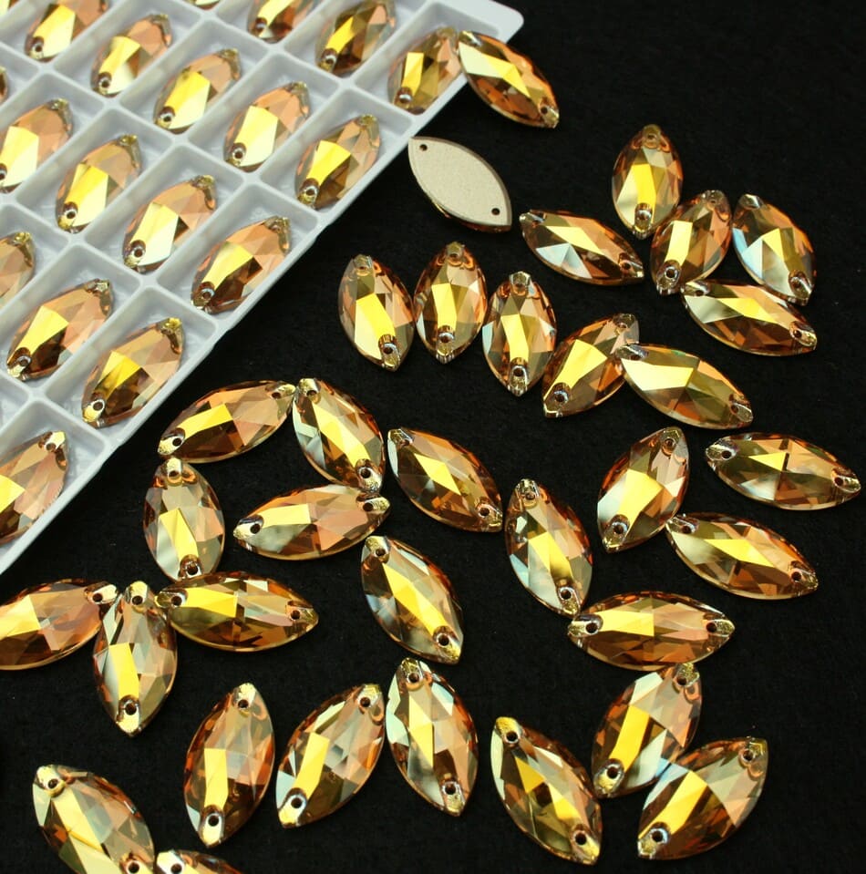 Sunshine színű zabszem alakú kristály - Kristály Kuckó Sunshine színű zabszem alakú kristály