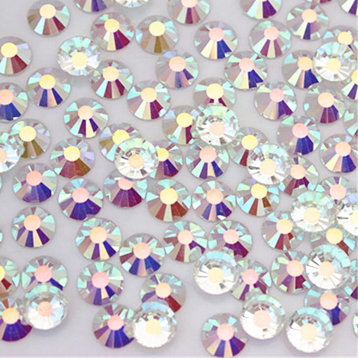 Transparent Crystal AB színű ragasztható kristálykő