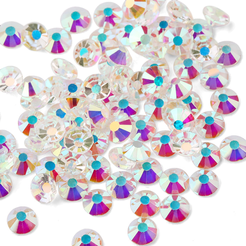 Transparent Crystal AB színű ragasztható kristálykő