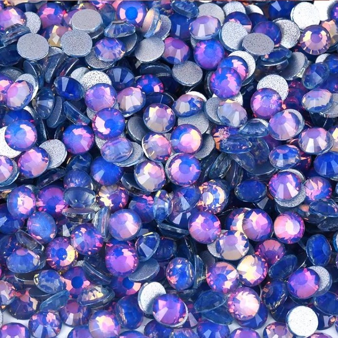 Cobalt Fire Opal színű ragasztható kristálykő