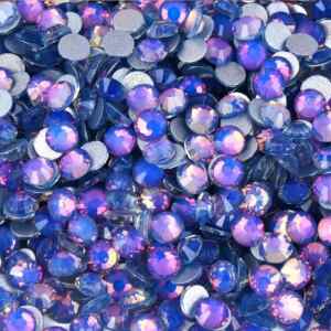 Cobalt Fire Opal színű ragasztható kristálykő