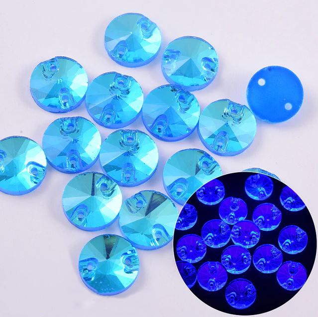 Neon Blue AB színű kör alakú kristály - Kristály Kuckó Neon Blue AB színű kör alakú kristály