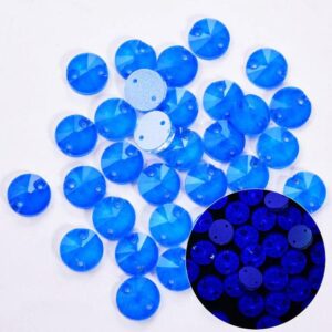 Neon Blue színű kör alakú kristály