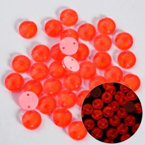 Neon Dark Orange színű kör alakú kristály