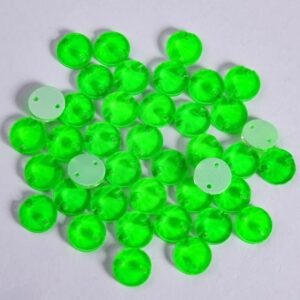 Neon Green színű kör alakú kristály