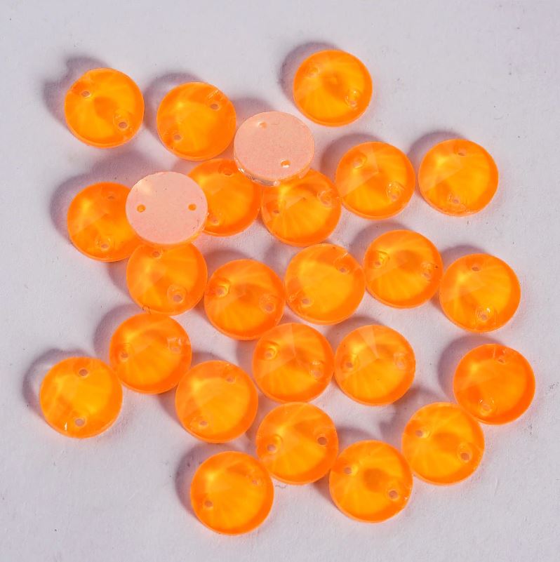 Neon Orange színű kör alakú kristály - Kristály Kuckó Neon Orange színű kör alakú kristály