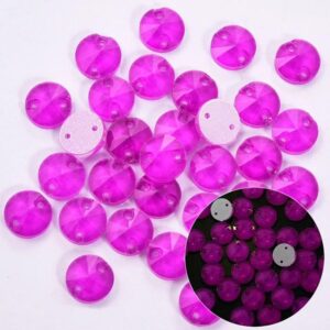 Neon Purple színű kör alakú kristály