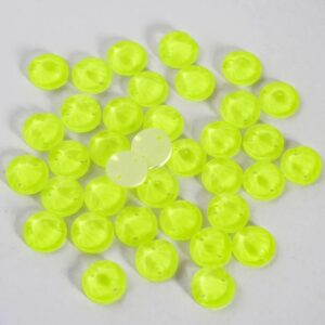 Neon Yellow színű kör alakú kristály