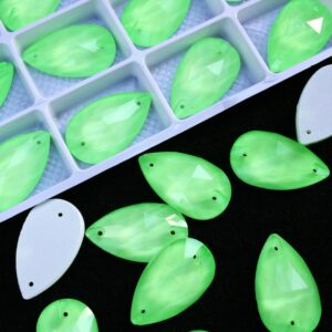 Neon Light Green színű csepp alakú kristály