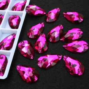 Fuchsia színű csepp alakú kristály