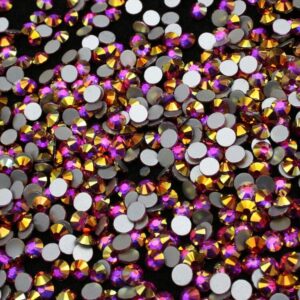 Pink AB színű ragasztható kristálykő