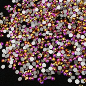 Pink AB színű ragasztható kristálykő