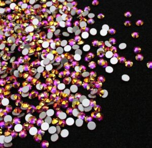 Pink AB színű ragasztható kristálykő