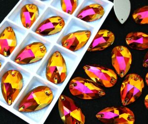 Astral Pink színű csepp alakú kristály