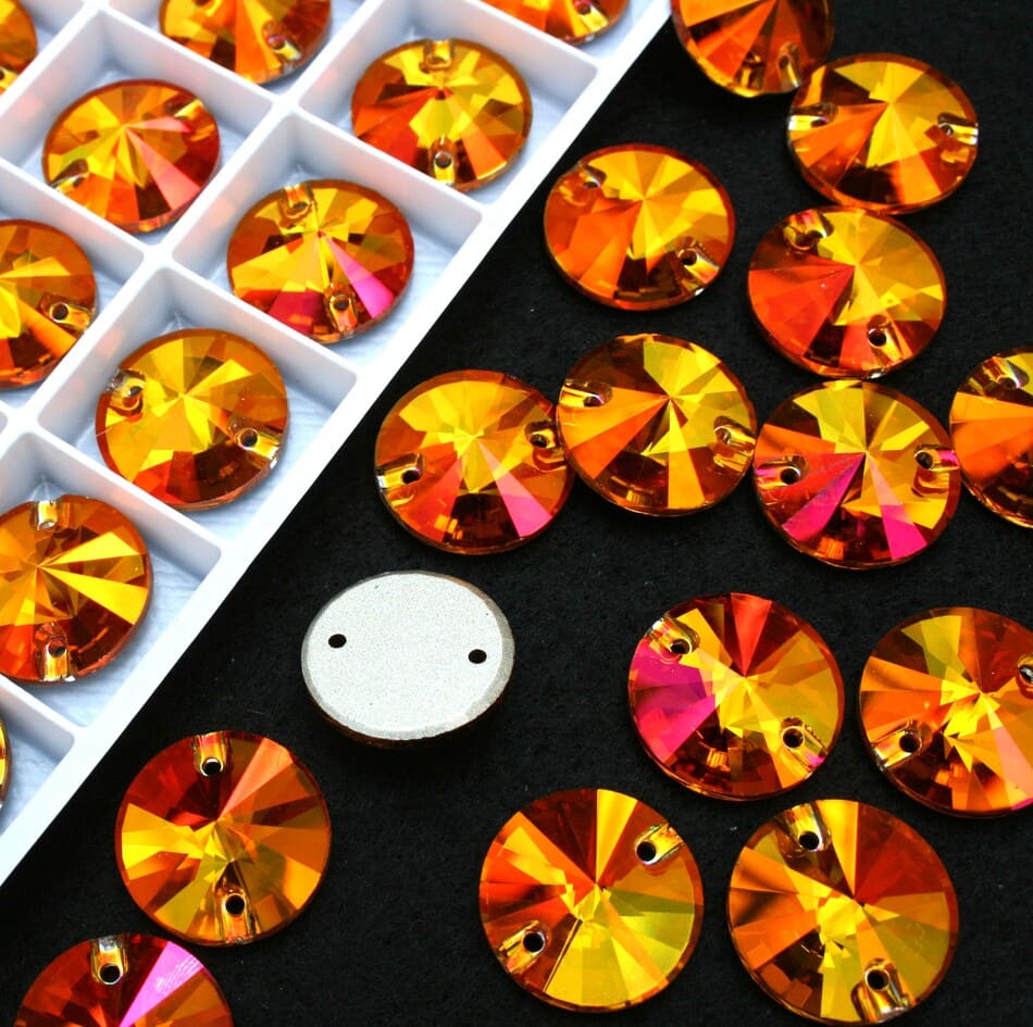 Astral Pink színű kör alakú kristály