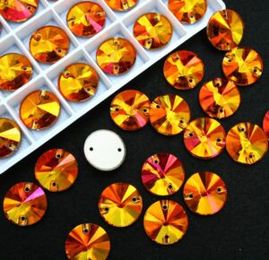 Astral Pink színű kör alakú kristály